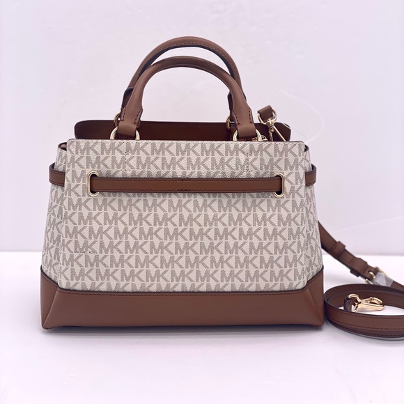 Michael Kors Reed Small Belted
Satchel Shoulder Crossbody Bag MK Vanilla - Picture 11 of 12